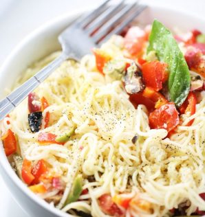 Angel hair pasta salad