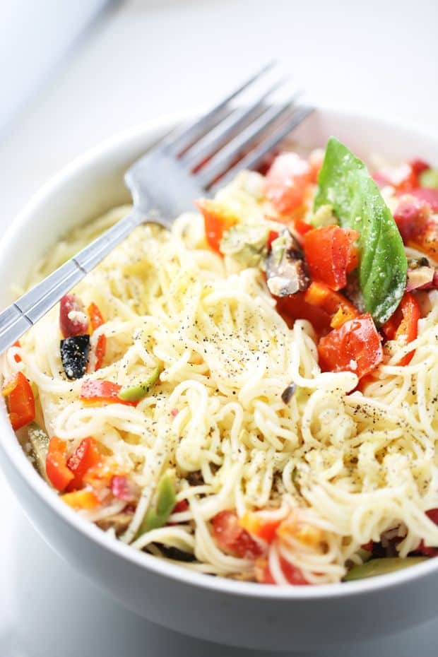 Angel Hair Pasta Salad - Food Flavorz