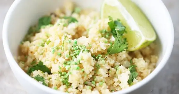 Cilantro lime cauliflower rice