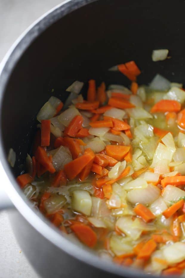 Cooking carrots and onions - 6 quart pot