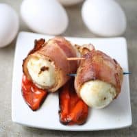 Bacon wrapped eggs