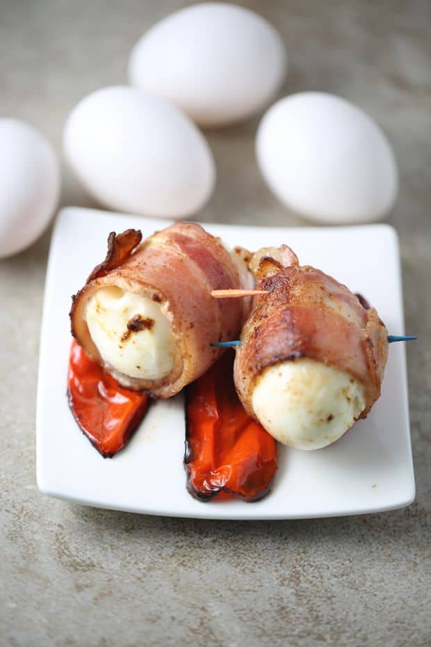 Bacon wrapped eggs