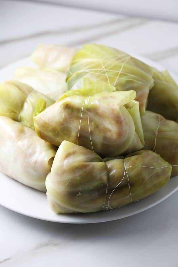 stuffed cabbage rolls ready to cook