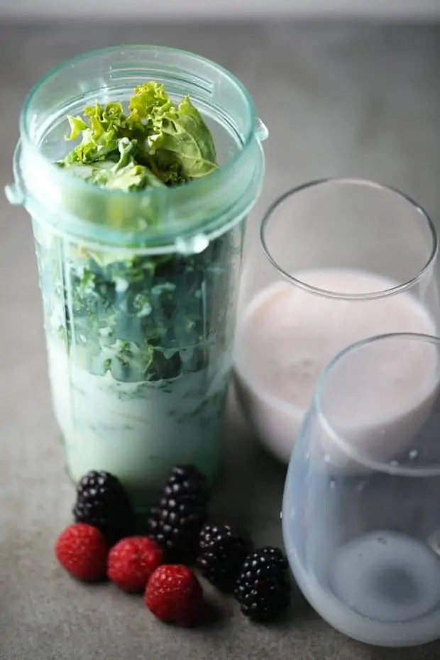 kale berry smoothie add milk