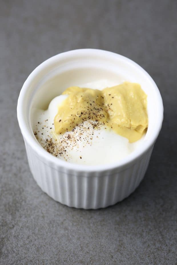 Easy Herring Salad greek yogurt dressing