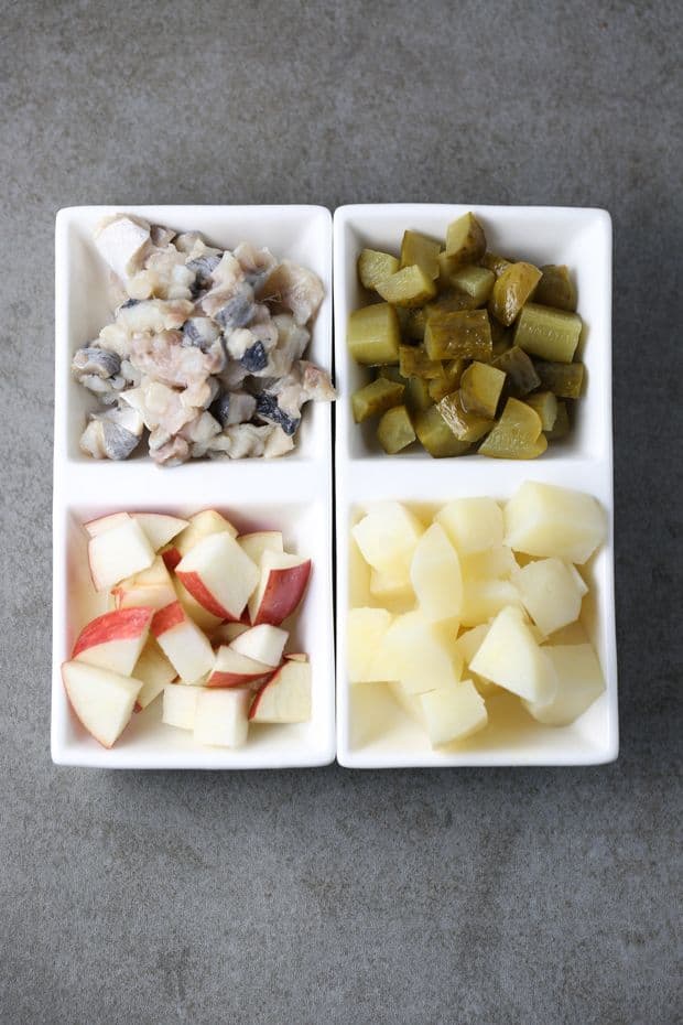 Easy Herring Salad ingredients