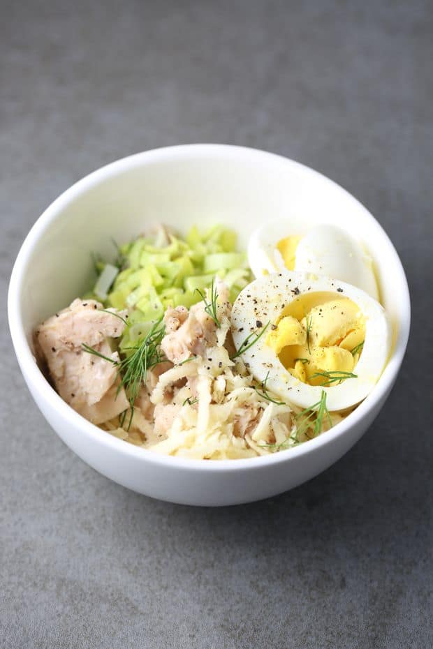 Healthy Tuna Salad Recipe with Egg ingredients