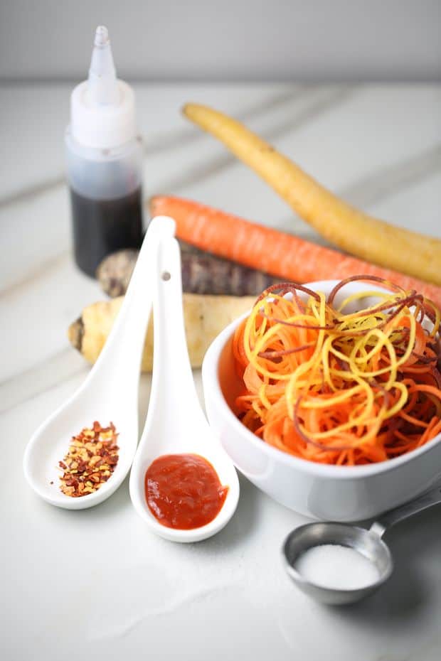 Healthy Multi-colored Carrot salad dressing