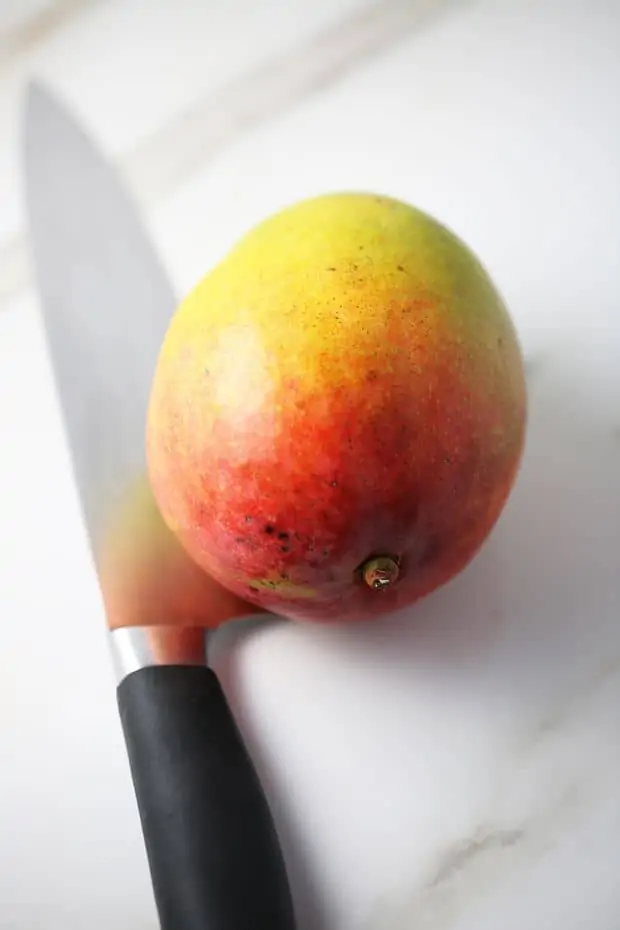How to cut a mango with a knife easy way