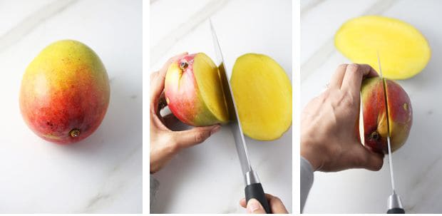 How to cut a mango with a knife instructions part one