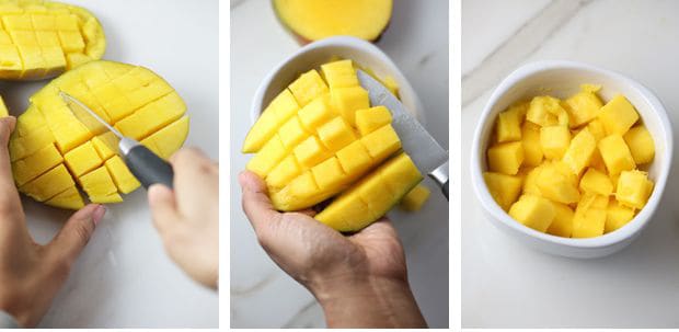 How to cut a mango with a knife instructions part two