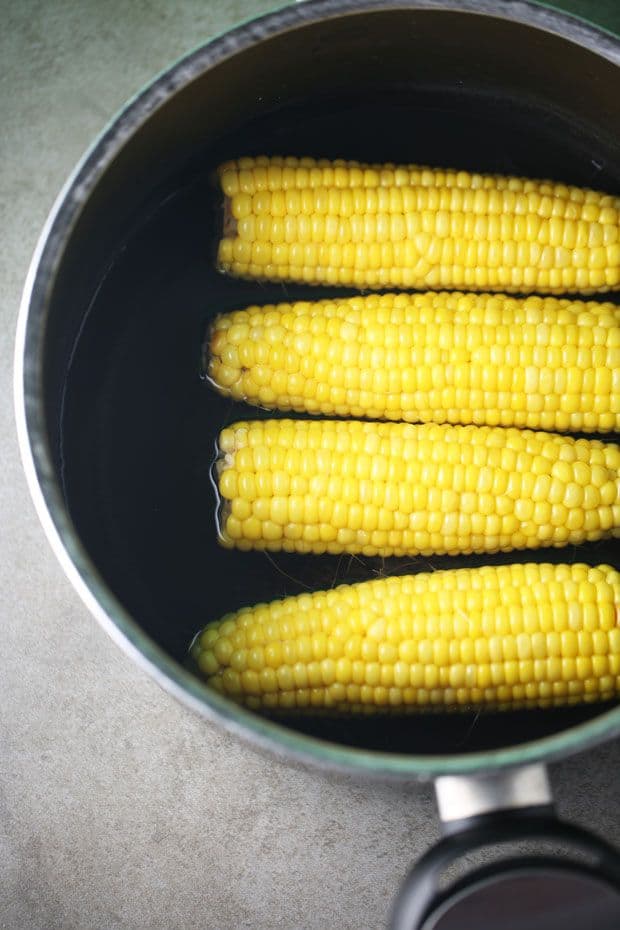 Corn apple salad boil corn