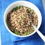 Healthy pan-fried buckwheat Vegan