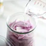 Pour vinegar mixture into jar