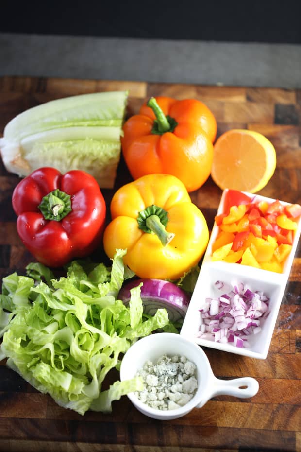 Fresh Romaine Lettuce Salad ingredients