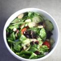 Spinach Cucumber tomato Salad with tasty dressing