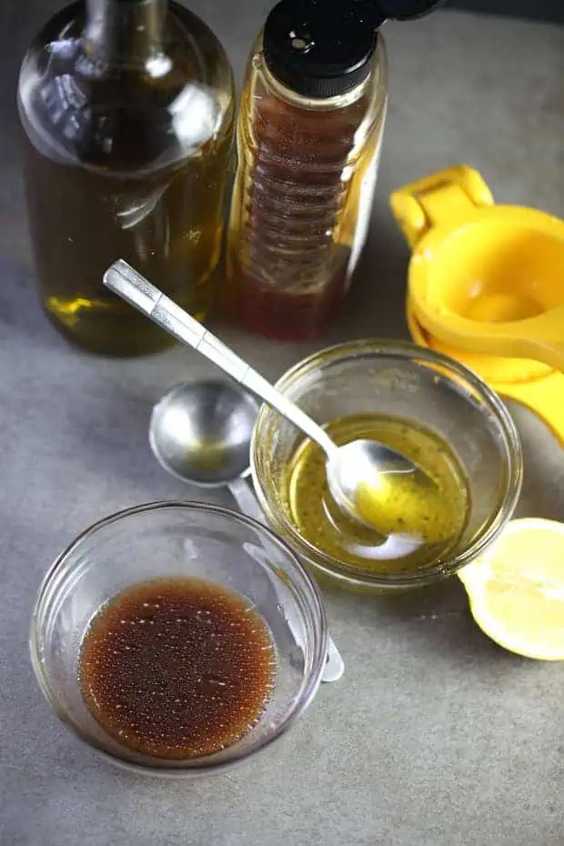 Spinach Cucumber tomato Salad dressing - balsamic vinegar, lemon vinaigrette 